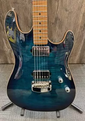 Ernie Ball Music Man - Sabre HH Tremolo, Ebony Fingerboard w/Case - Blue Moonstone